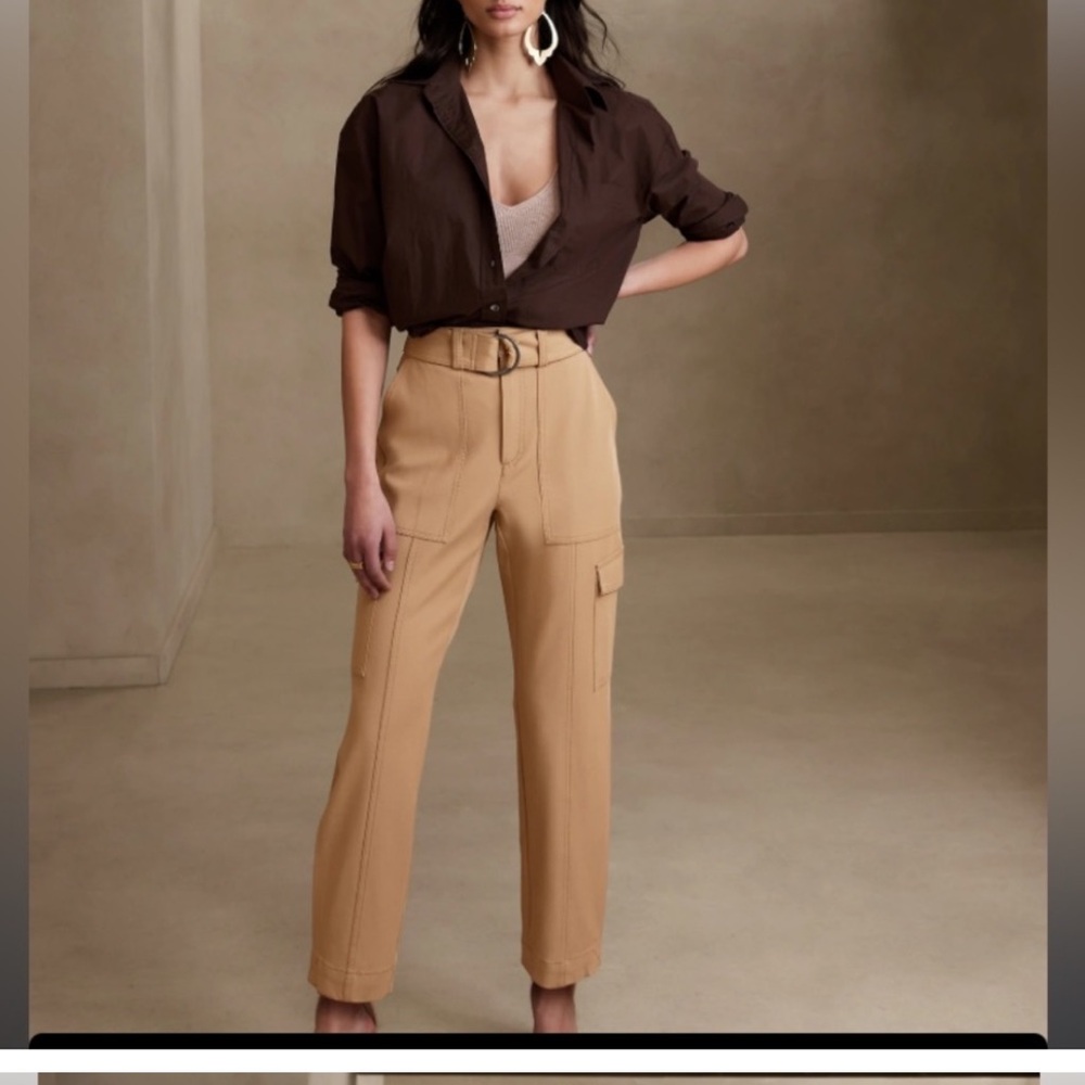 Banana Republic Tan Straight Leg Pants